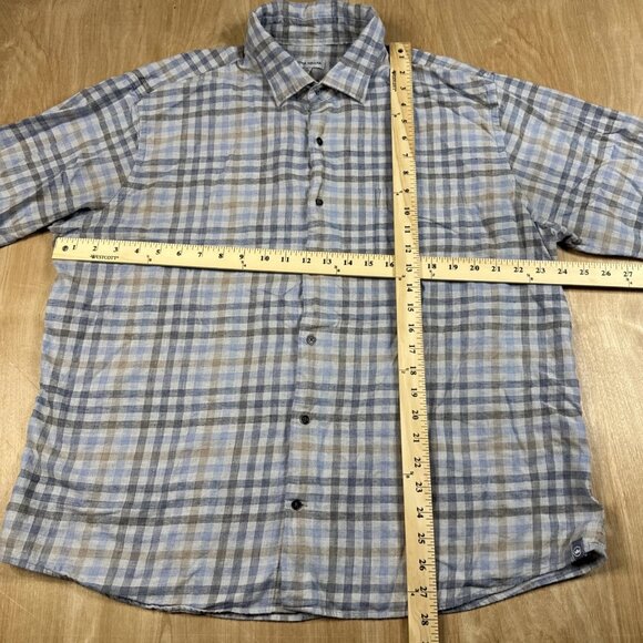 Peter Millar Mens Multicolor Check Long Sleeve Button Up Shirt Size XL - Picture 3 of 5